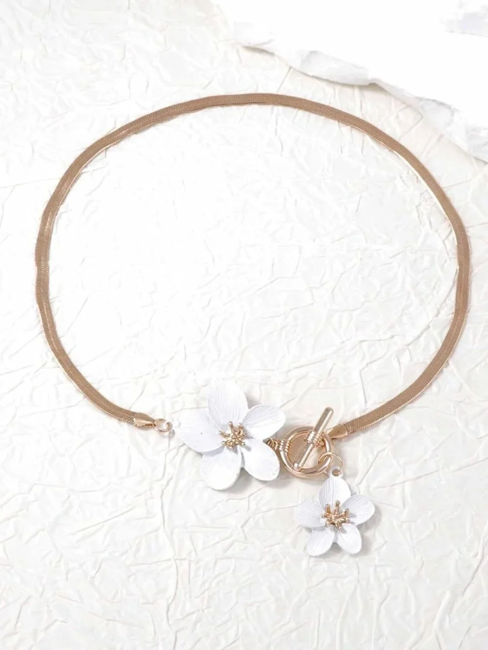 Flower Jewelry Set for Women Gold Necklaces Earrings Statement Summer Beach Vaca_5